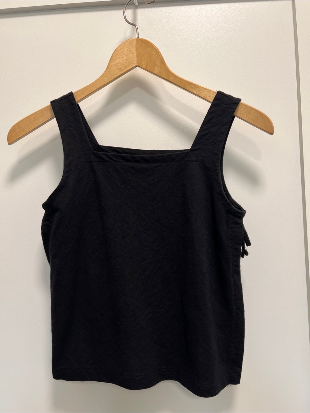 Zara Black Square Neck Tank Top for Kids